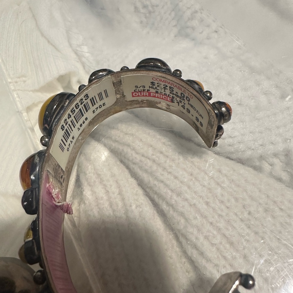 Authentic Elegant Multi-Stone Cuff Bracelet Good … - image 3